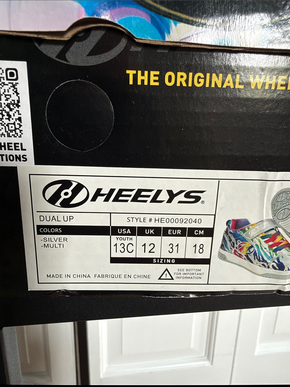 Heelys Silver with Multi Color Kids Dual Up Sneakers